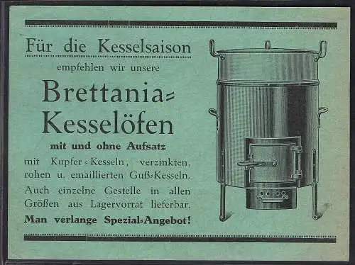 DR. Reklamekarte Brettania Kesselöfen, Bretten