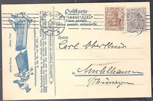 DR. Reklamekarte Schaubeks Briefmarken-Album