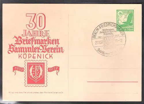 DR., Privat Ganzsache 30 Jahre Briefmarken....Köpenick PP142-C22 gestempelt.