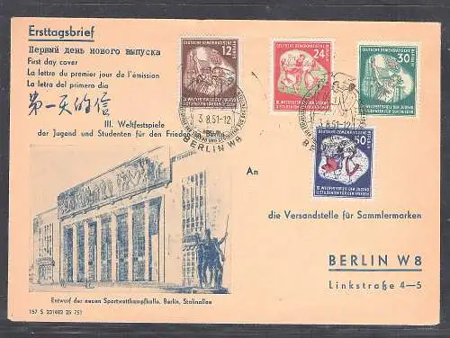 DDR. FDC. Mi.-Nr. 289-92 