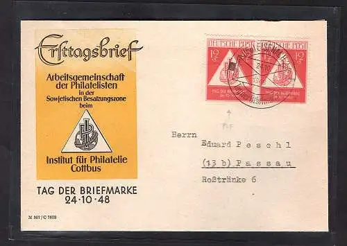 SBZ. , Mi.-Nr. 228 II / 228 als Fernbrief von West-Berlin gelaufen.