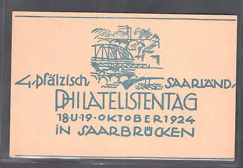 Saargebiet.  Ganzsache P 18 mit Zudruck ungebraucht.