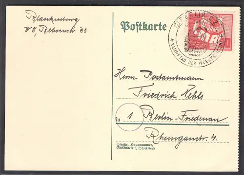 DDR-FDC. Mi.-Nr. 250 als Fernkarte gelaufen.