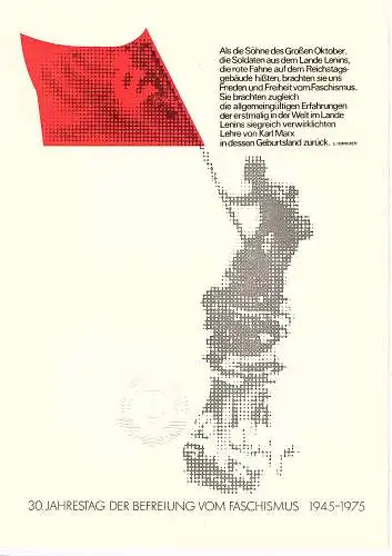 DDR - Gedenkblatt, 30 Jahrestag der Befreiung vom Faschismus A2-1975