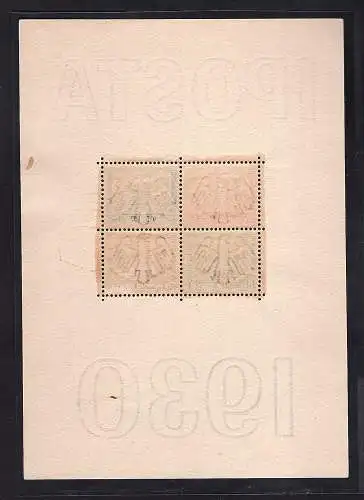 DR., IPOSTA Mi.-Nr. Block 1 postfrisch, FA. SchlegelBPP.