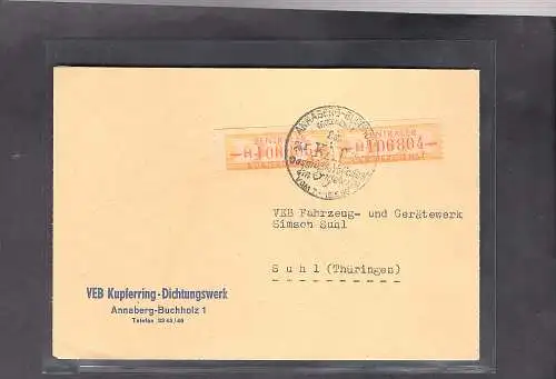 DDR.ZKD-Brief, MeF. Mi.-Nr.  Dienst-B  16 H