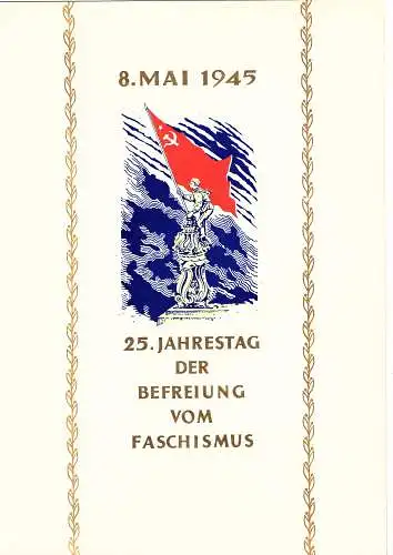 DDR - Gedenkblatt, 25 Jahrestag der Befreiung vom Faschismus, A10-1970 