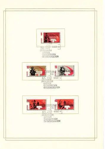 DDR - Gedenkblatt, 50 Jahre Oktoberrevolution, A5-1967 a