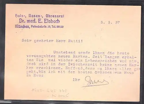 DR. FDC. Mi.-Nr. 643-645 als Auslandkarte gelaufen mit Ak.-St.