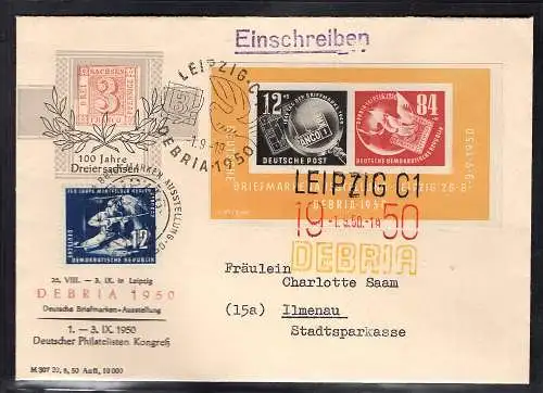 DDR. 1950 FDC. Mi.-Nr. 273 b