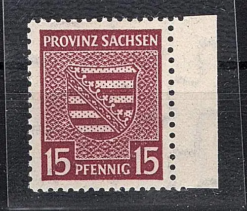 SBZ- Provinz Sachsen Mi.-Nr. 80 Xa von rechte SR. postfrisch