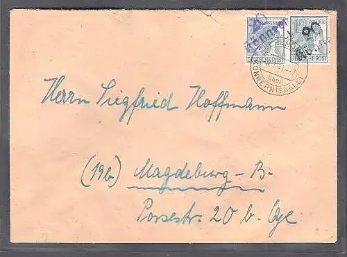 SBZ. Handstempel-Brief  MeF. Mi.-Nr. 170 /Bezirk 20 auf Fernbrief.