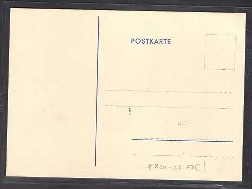 DR. Gedenkblatt  für den Europäischen Postkongreß Wien 1942.