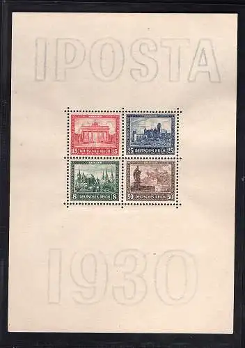 DR., IPOSTA Mi.-Nr. Block 1 postfrisch, FA. SchlegelBPP.