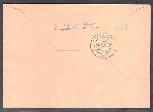 DDR. ZKD-Brief : Vorläufer mit rotem Stempel "ak"