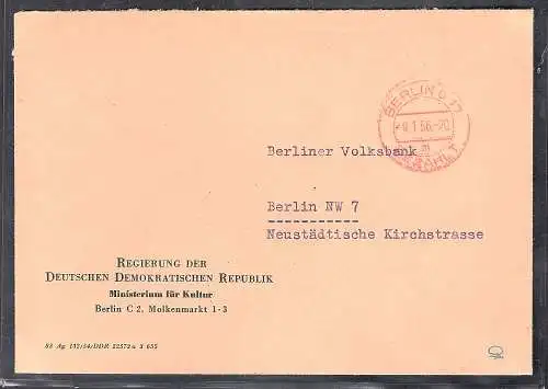 DDR. ZKD-Brief : Vorläufer mit rotem Stempel "ai"