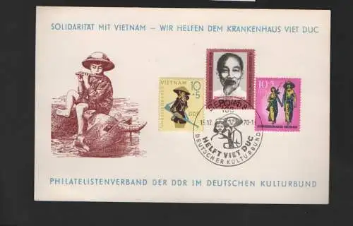 DDR - Gedenkblatt, Solidarität mit Vietnam, C11-1970