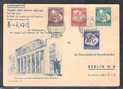 DDR. FDC. Mi.-Nr. 289-92 