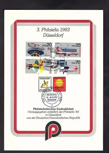 DDR - Gedenkblatt, 3. Philatelia Düsseldorf 1983