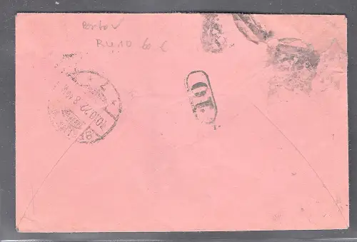 DR., Rohrpost Ganzsache Ru 10 u.a. gelaufen
