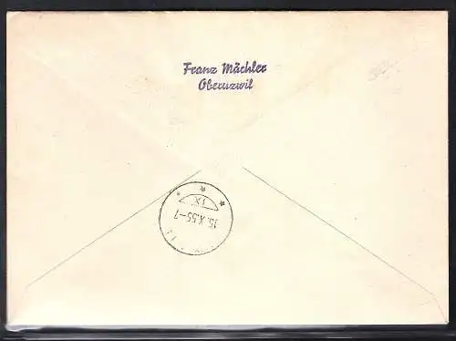 Schweiz Mi.-Nr. Block 15 u.a. auf R.-Fernbrief gelaufen.