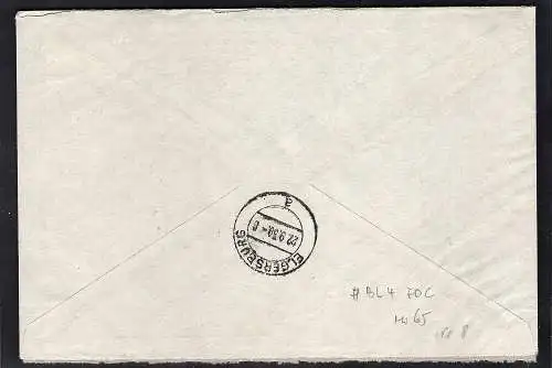 Schweiz Mi.-Nr. Block 12 u.a. auf R.-Fernbrief gelaufen/FDC.