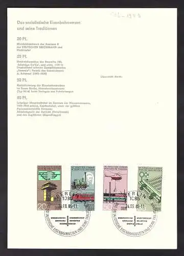 DDR - Gedenkblatt, 40 Jahre Eisenbahn, C26-1985