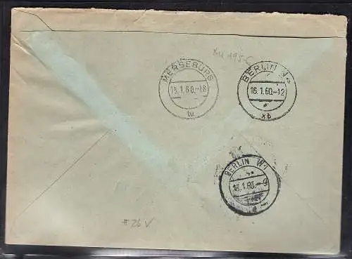 DDR. ZKD-Brief, MeF. Mi.-Nr. 26 V