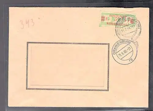 DDR. ZKD-Brief mit  EF. Mi.-Nr. 31 I F