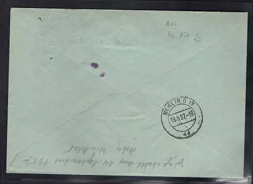 DDR.ZKD-Brief, EF. Mi.-Nr. Dienst 13/1600