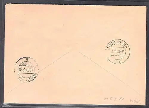 DDR. ZKD-Brief mit  EF. Mi.-Nr. 31 I E