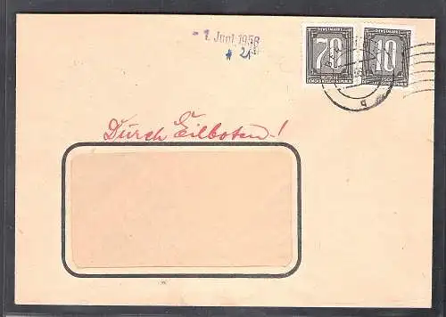 DDR. ZKD-Brief Verwaltungspost A Mi.-Nr. 2+5 als Eilbotebrief gelaufen.