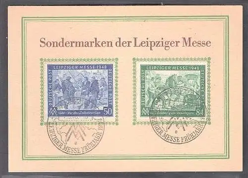 Ereigniskarte Leipziger Messe 1948 mit Mi.-Nr. 967-968