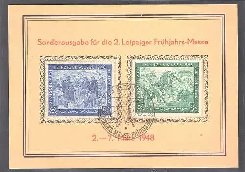Ereigniskarte Leipziger Messe 1948 mit Mi.-Nr. 967-968