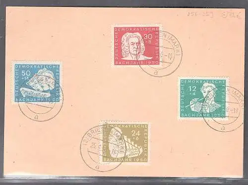 DDR. Mi.-Nr. 256-259 auf  Karte 