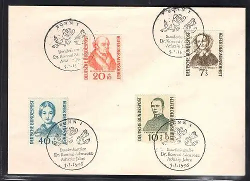 Bund. Satzbrief mit  Mi.-Nr. 222-225