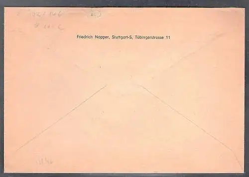 Bund Satz-Fernbrief mit Mi.-Nr. 143-146