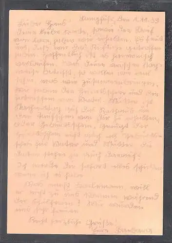 DR. Ganzsache P 283  als Ortskarte in Danzig gelaufen.