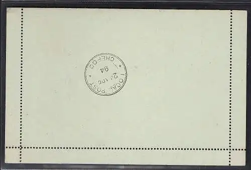 China Chefoo Local Post, Karten-brief gestempelt.