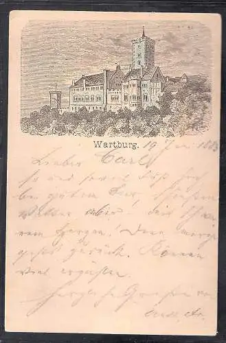 DR., Privatganzsache PP6-F154/014 Wartburg von 1883 gelaufen