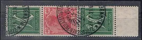 DR., Zusammendruck Mi.-Nr. S28 gestempelt, FA. Tworek.