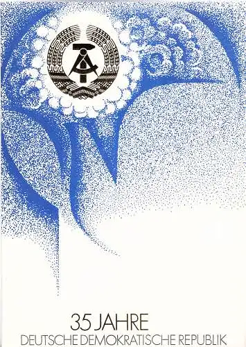 DDR - Gedenktblatt 35 Jahre DDR, A13-1984 a