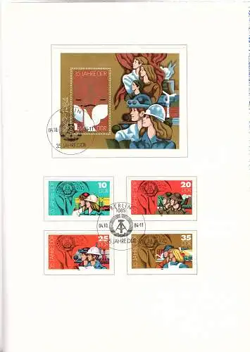 DDR - Gedenktblatt 35 Jahre DDR, A13-1984 a