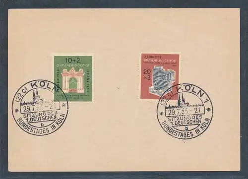 Bund., FDC. Mi.-Nr.  171-172 auf Karte.