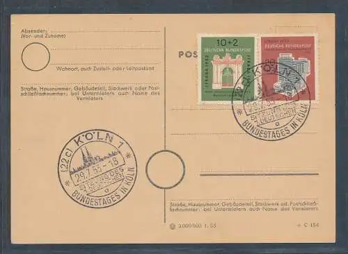 Bund., FDC. Mi.-Nr.  171-172 auf Karte.