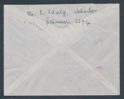 Zeppelin-Brief mit EF. Polarfahrt DR. Mi.-Nr. 457, sign. SchlegelBPP.