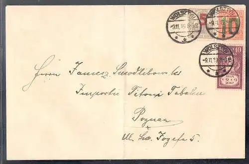 Polen Mi.-Nr. 135 + 136 ua. auf Fernbrief gelaufen, FA. Petriuk.