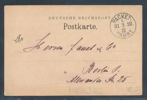 Privatpost  Packet Fahrt Berlin massen Drucksache der Firma- Noss & Schütze