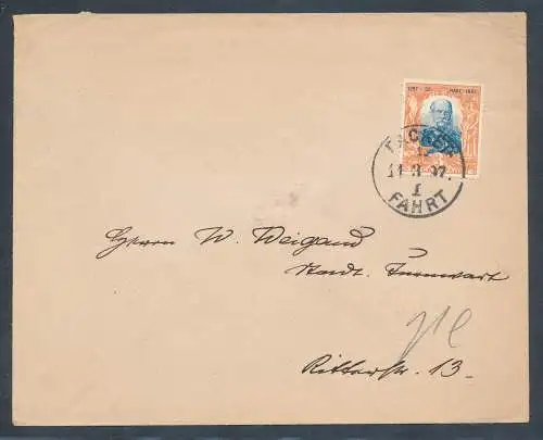 Privatpost, Packetfahrt Berlin mit EF. Mi.-Nr. 74