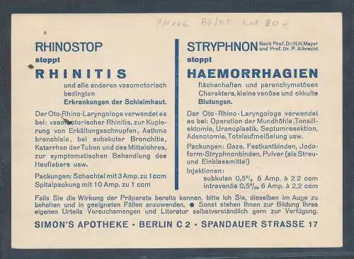 DR., Privatganzsache PP106-B6/01 gelaufen.